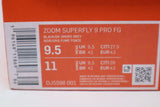 Nike Zoom Superfly 9 Pro FG (Black/DK Smoke Grey) Pre-owned UNWORN
